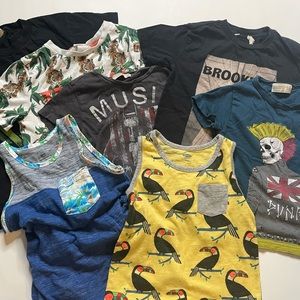 Bundle of 7 Kid Top T-shirts Size 4-6